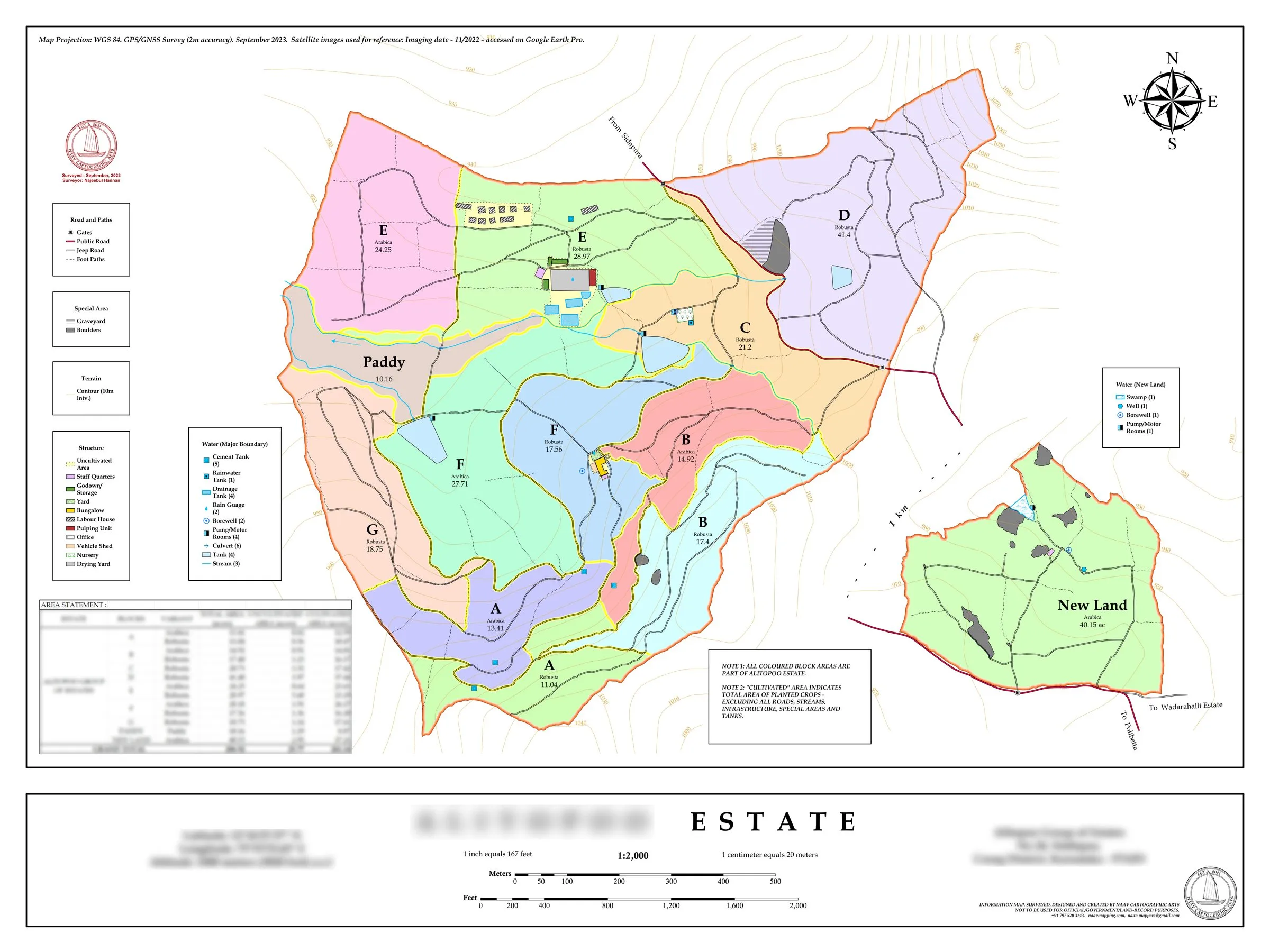 The same estate rendered in an alternative colour scheme